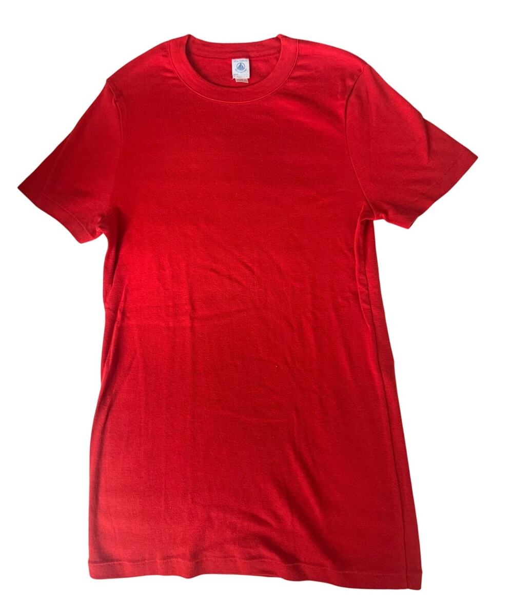 Petit Bateau Red Cotton Crewneck Tee Size 18a/168cm (Fits Women's XS)